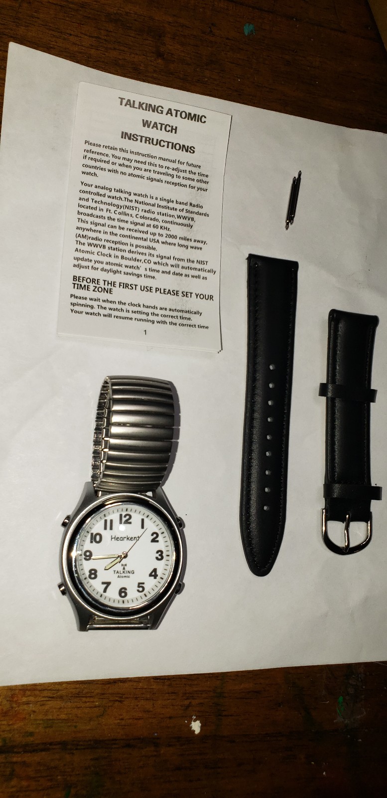 Hearkent atomic English talking watch