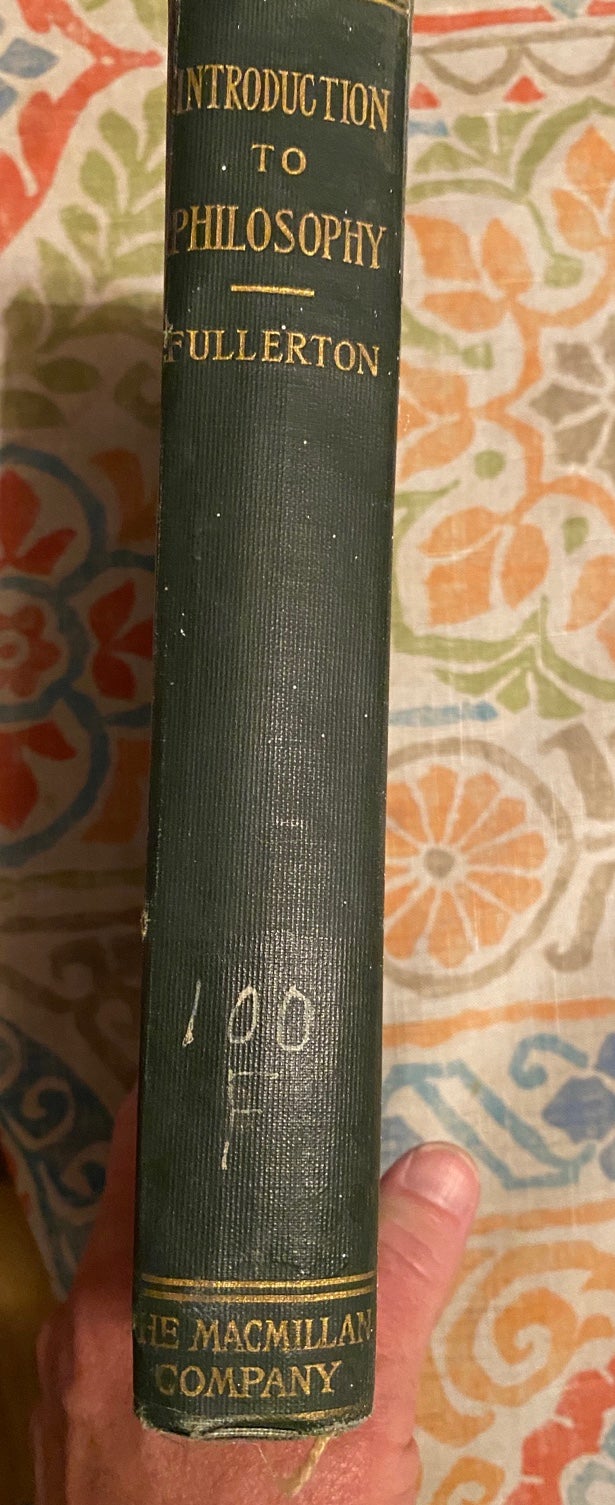 Introduction to Philosophy by George Stuart Fullerton, 1920 edition
