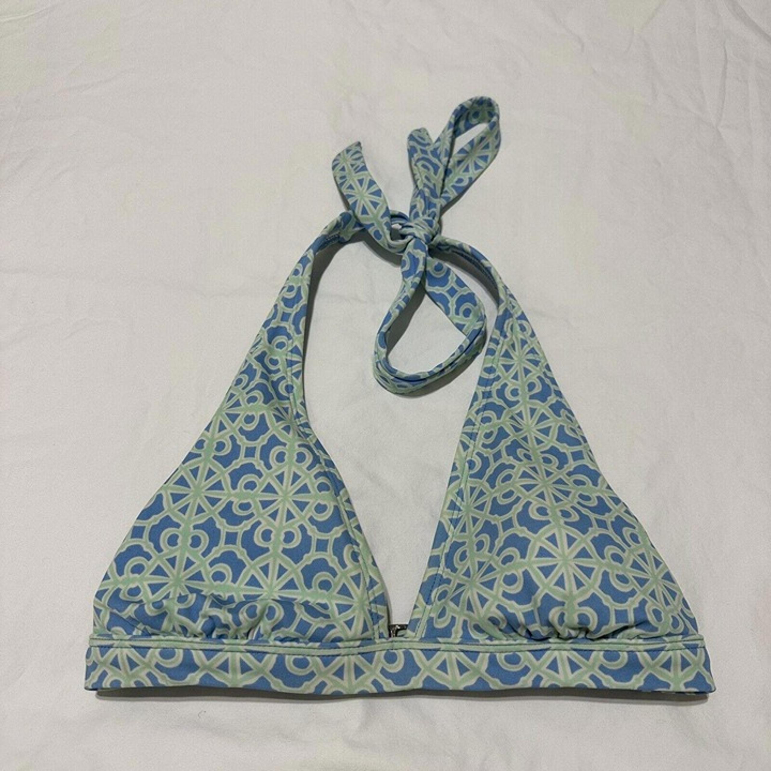 Vineyard Vines Swimwear Bikini Top Size XS Extra Small Blue Patterned