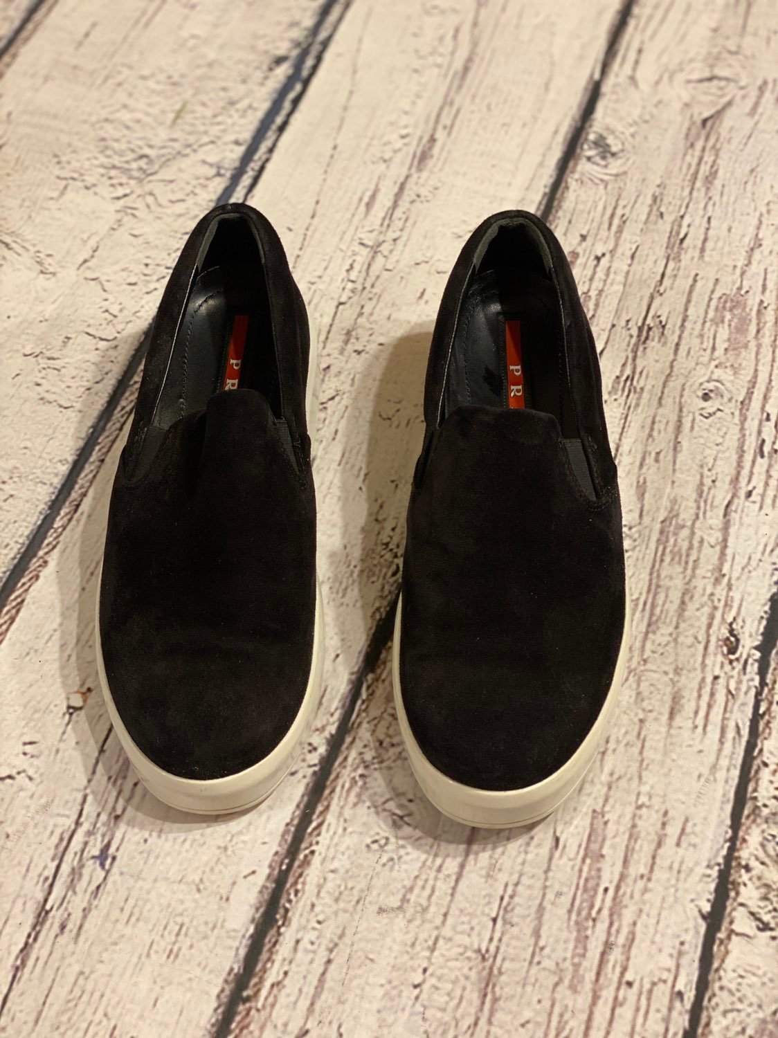 Authentic Prada slip on sneakers