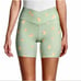WEWOREWHAT GREEN FLORAL PRINT BIKER SHORTS