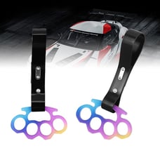 BRAND NEW 2PCS KNUCKLES FINGER GRIP JDM TSURIKAWA RING Black Handle Strap Drift
