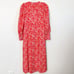 Ganni Women's Printed Crepe Midi Dress Size 36