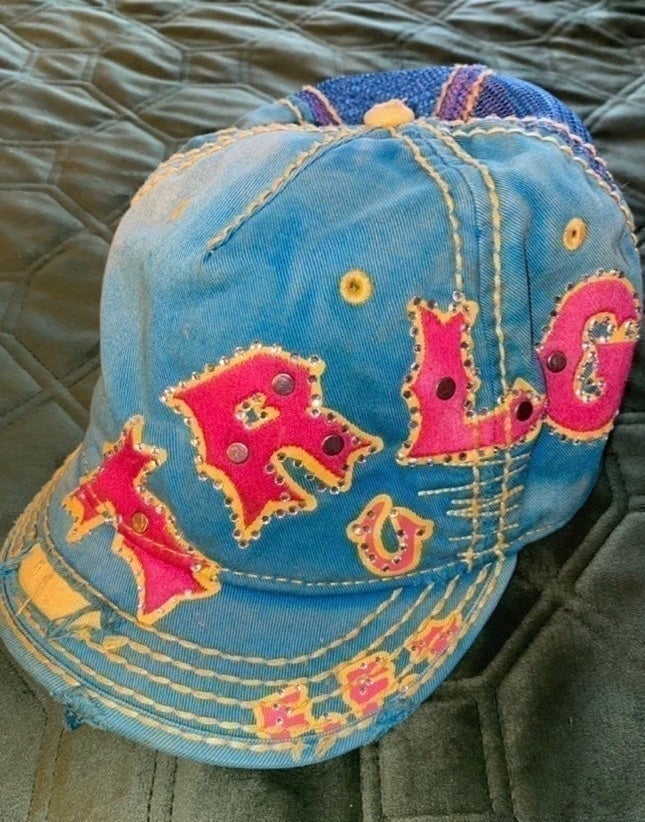 Y2K True Religion womens trucker hat