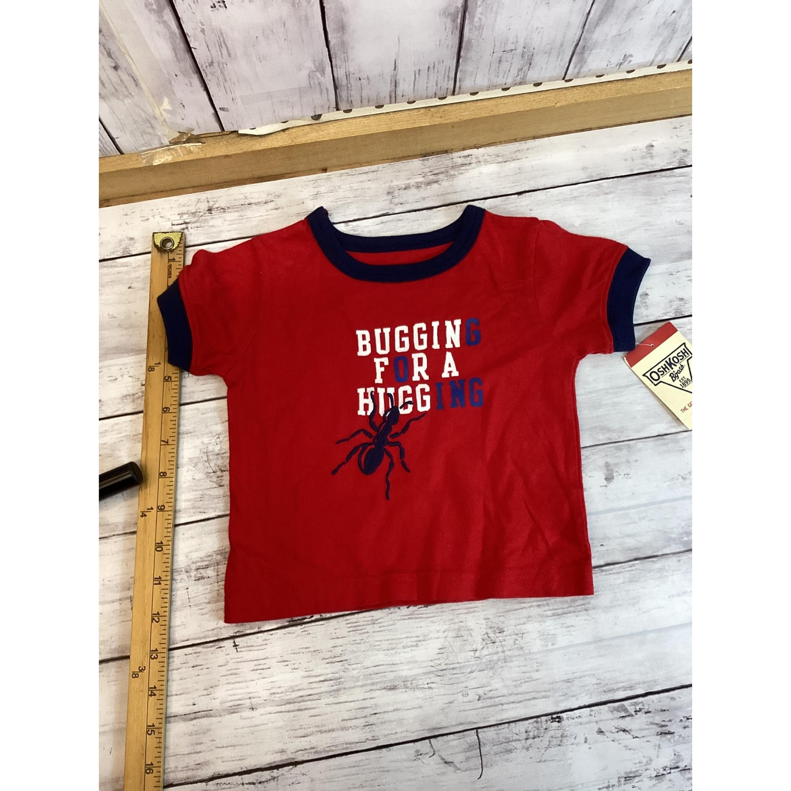 Oshkosh B'Gosh Boys Casual T-Shirt Size 6M Red Graphic Print Short Sleeve