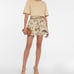 Ulla Johnson Rowan Botanical Lemon Balm Print 100% Cotton Poplin Sz 14 Shorts