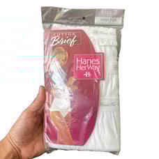 Vintage Hanes Her Way Panties Women Size 7 White Briefs 3 Pack Underwear 1997