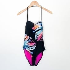 La Blanca Prism Palm bandeau mio one piece swimsuit