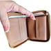 Michael Kors square Jet Set zip around wallet brown gold
