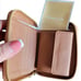 Michael Kors square Jet Set zip around wallet brown gold