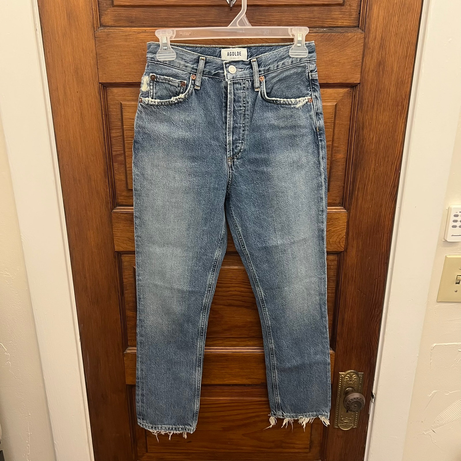 Agolde Riley High Rise Straight Crop in Collective a056b-1463 size 24.