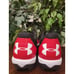 Under Armour Mens Leadoff Low RM Baseball Cleat Red/Black 1297317-061 Size 9.5