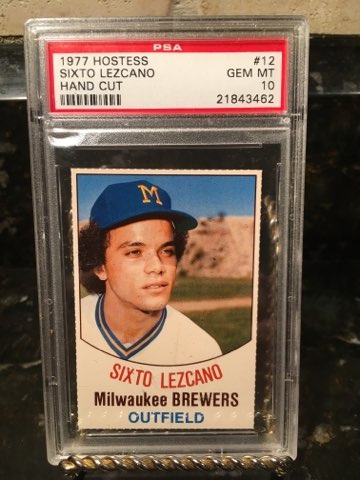 1977 Hostess SIXTO LEZCANO PSA 10 Gem MINT Milw BREWERS RARE