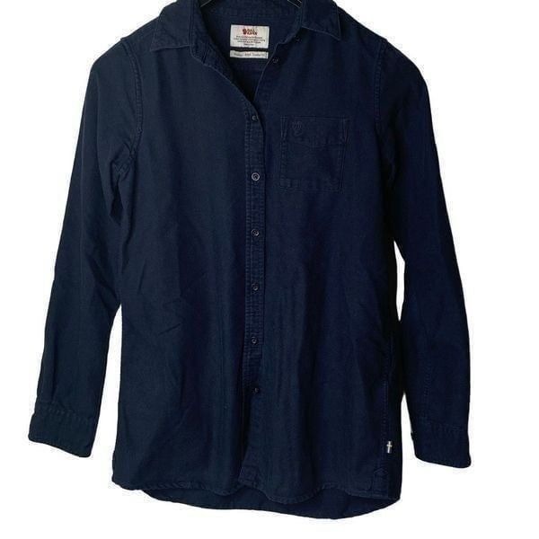 Fjallraven High Coast Flannel Shirt 89904 navy blue women’s size XXS