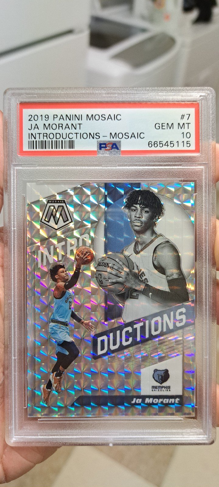 2019 Panini Mosaic Ja Morant Introductions Mosaic RC PSA 10