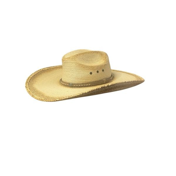 Cody James Mens Size 7 5/8 Cowboy Hat 20 X Natural Palm Leaf Ponderosa Straw