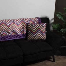 Vintage 1990s Psychedelic Chevron Blanket Set