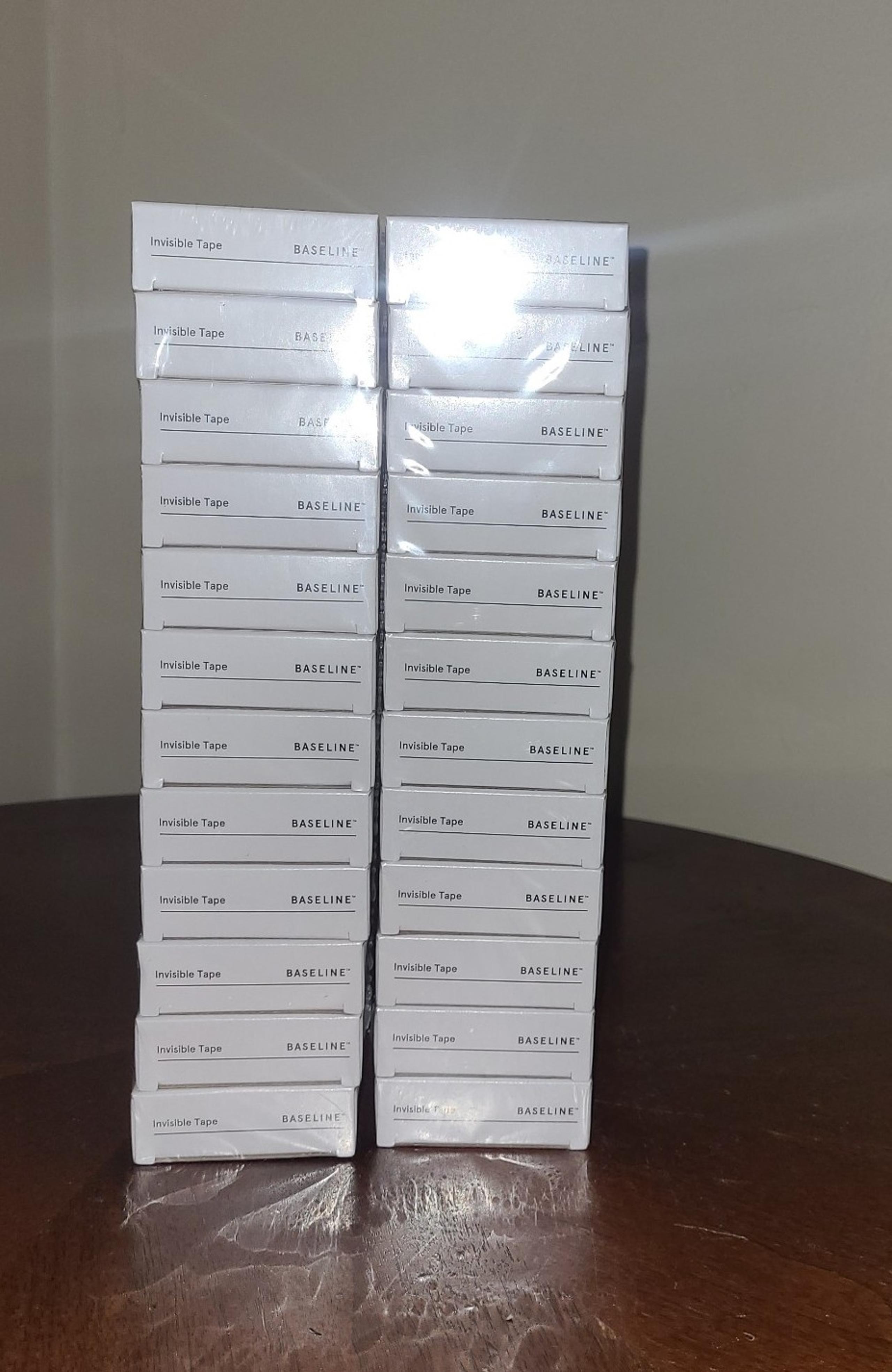 Set of 2 BL58408 Invisible Tape Baseline Clear 3/4” X 1,000” Each 12 Pk Sealed