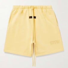 EUC Men’s Medium Fear Of God Essentials Logo-appliqué Wide-leg Jersey Shorts