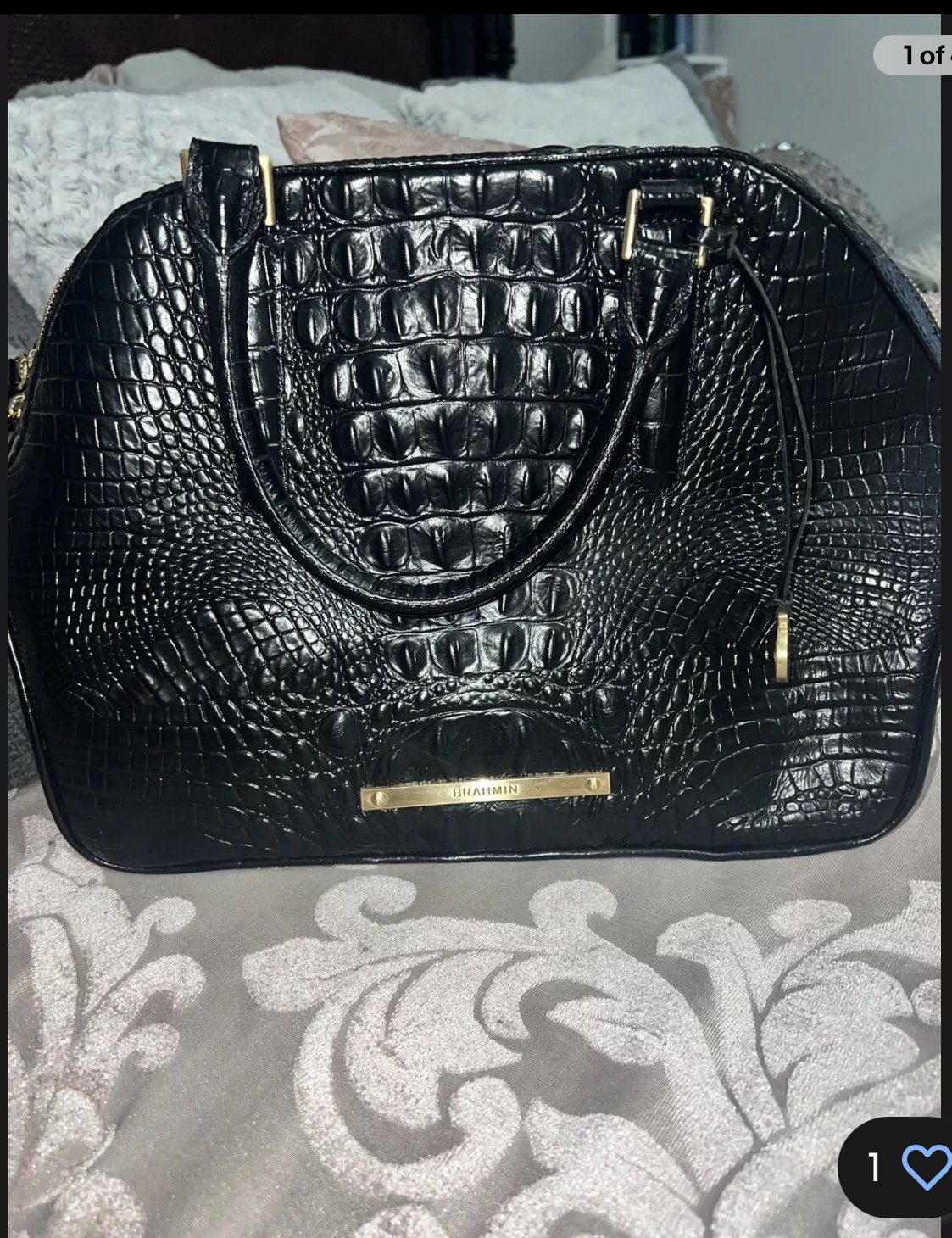 Brahmin Hudson Satchel Black Melbourne NWT