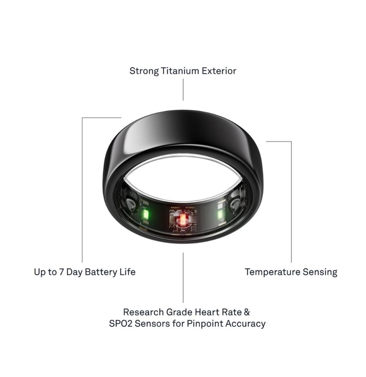 Smart Ring For Fitness Tracker silver