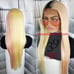 Pink Ombre blonde lace front wig
