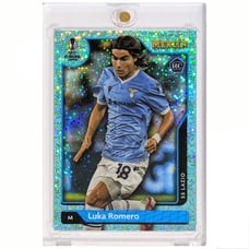 2021/22 Merlin Chrome UCL Aqua Speckle Refractor Luka Romero Rookie RC /199