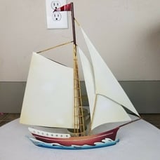 FIGI Graphics 2001 Vintage Sailing Wall Sconce w Candle Votive