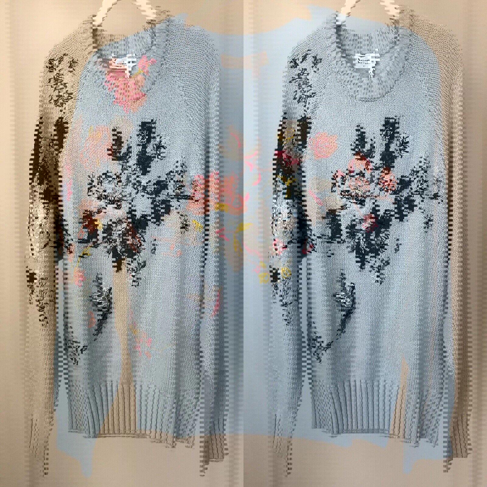 CD Baby Blue Embroidery Sweater NWT