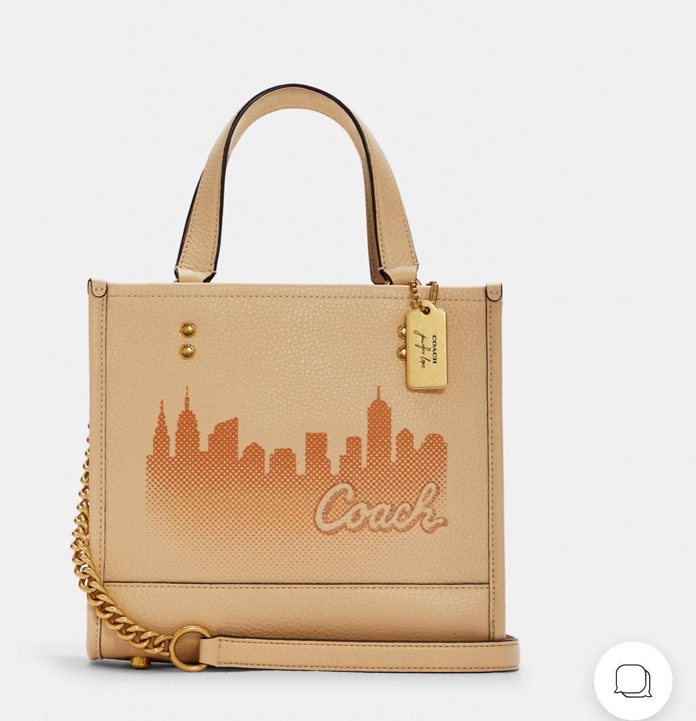 Coach X Jennifer Lopez Dempsey Tote 22 With Nyc Skyline c6494 NWT