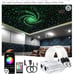 16W Dual Port Twinkle+Music+APP Control Fiber Optic Lights kit, RGBW Bluetooth F
