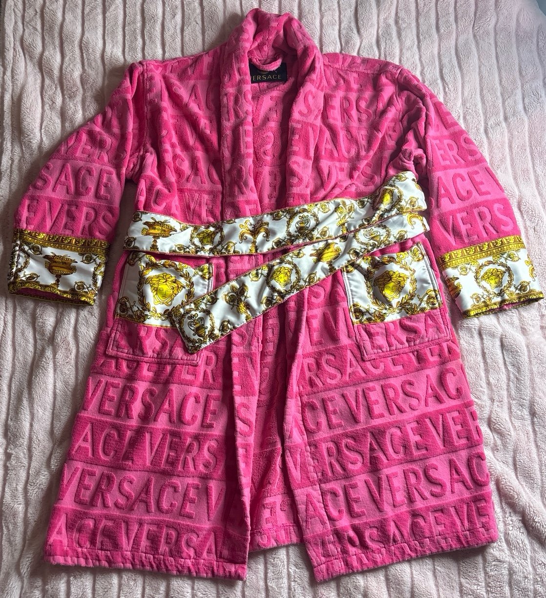 Versace Pink Baroque Bathrobe