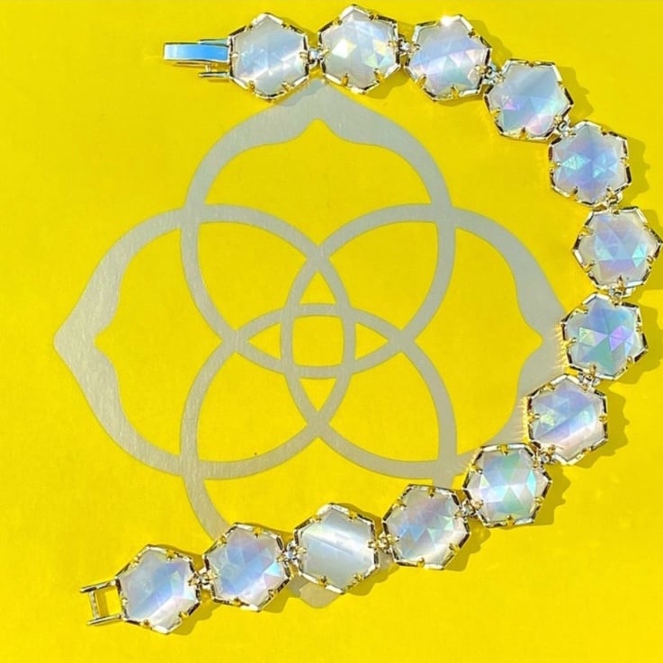 Kendra Scott Grace Link Bracelet In Iridescent Slate