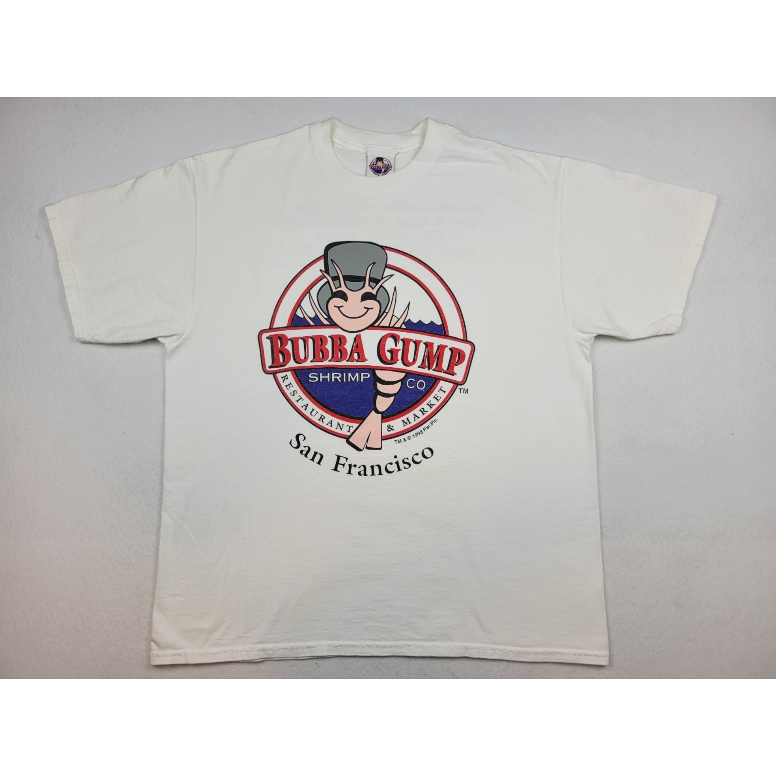 Vintage 90s Bubba Gump Shrimp Shirt San Francisco USA Forest Gump Quote Mens XL