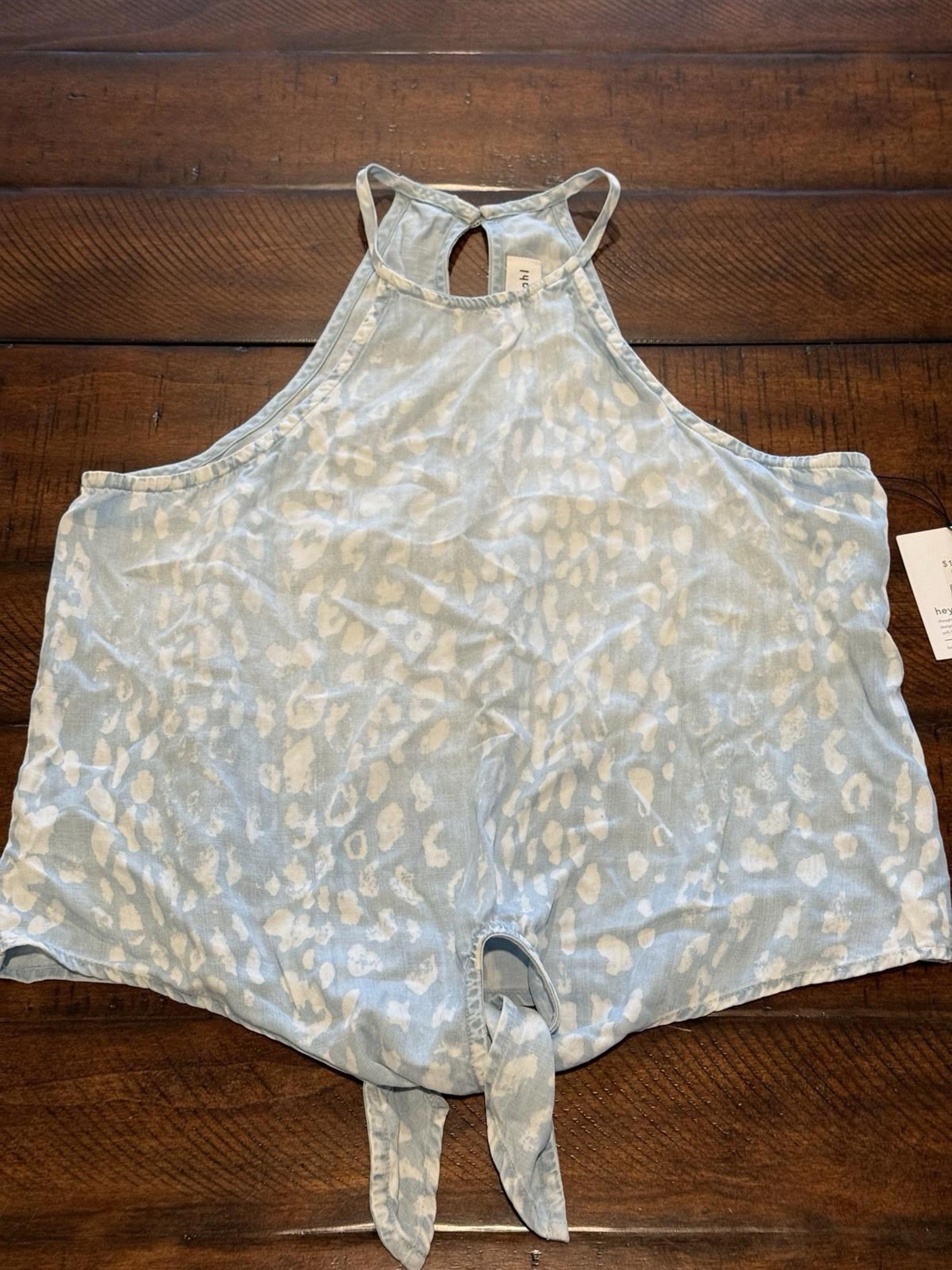 Bella Dahl: Tie Front Top - Animal Print Halter Top - Size XS  MSRP $125