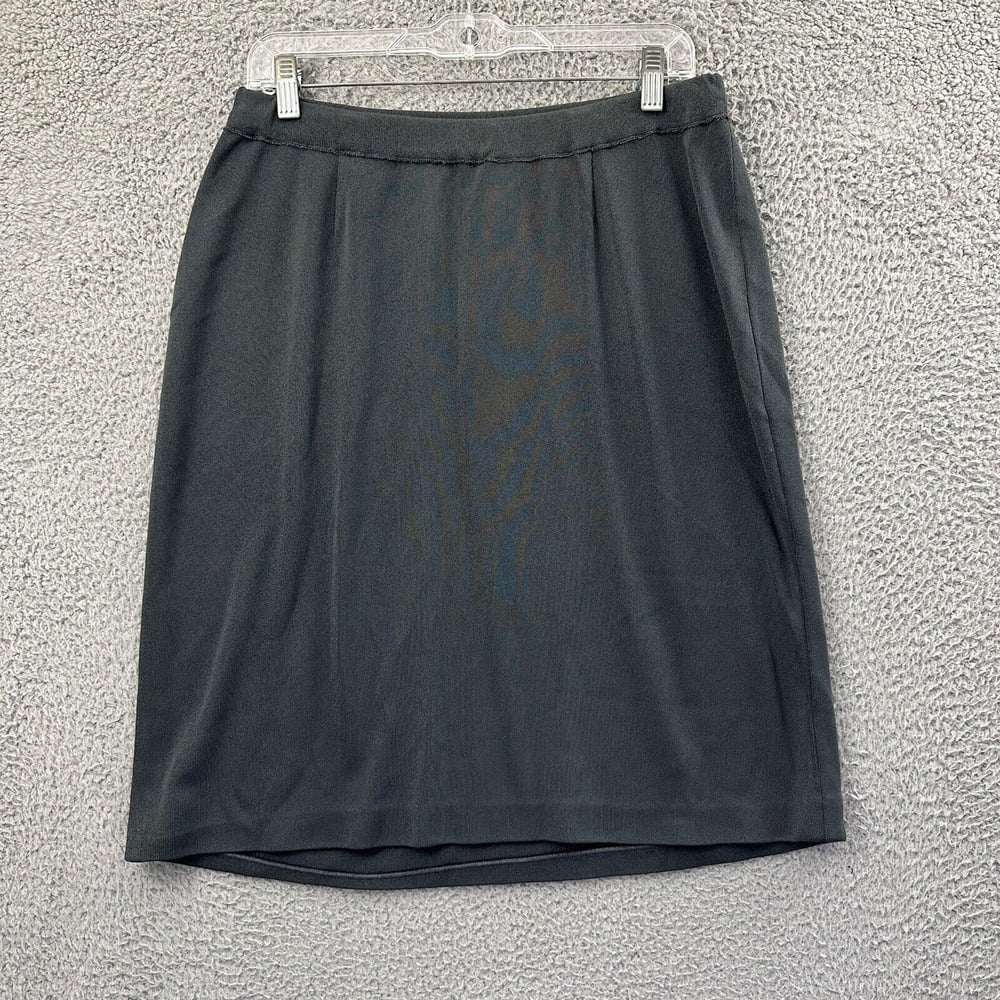 Exclusively Misook Skirt Pull On Pencil Stretch Knit Career Workwear Women's L