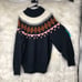 Vintage Chunky Oversized Aztec Southwestern Sweater, Mock Neck Plus SZ XXL
