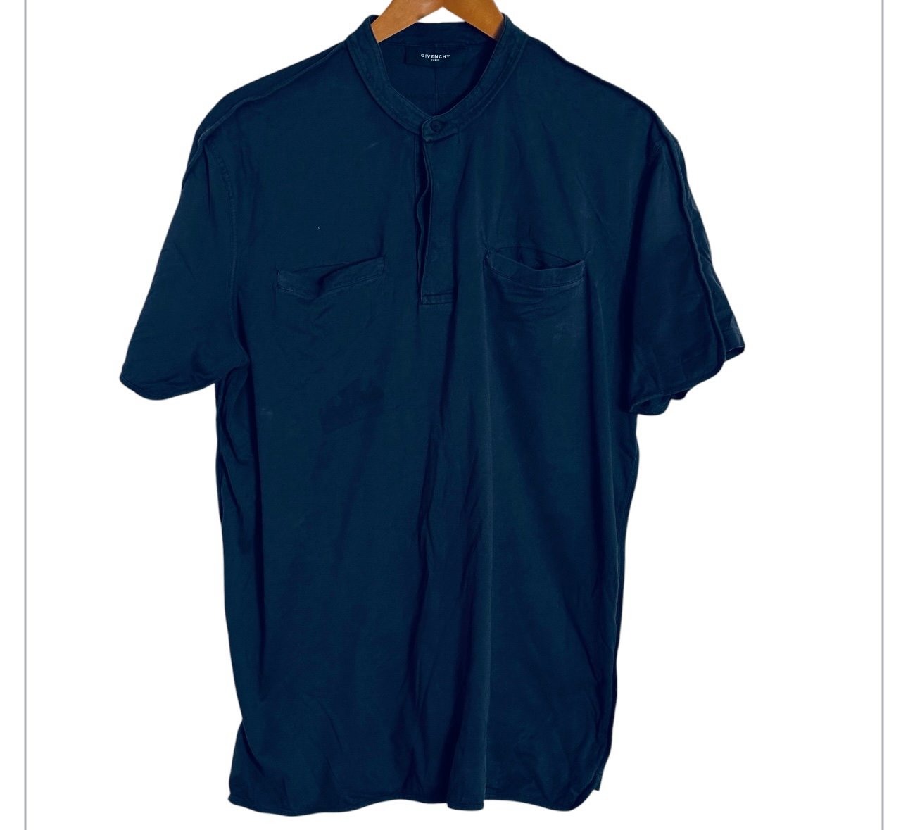 Vintage Givenchy Paris NAVY Shirt Men's XXLSEE PHOTOS POCKETS