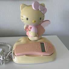 Hello Kitty Phone Fairy Corded Telephone Landline Pink Sanrio Vintage