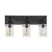 Regan 21 in. 3-Light Espresso Bronze Bathroom Vanity Light with Clear Glass Shad