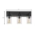 Regan 21 in. 3-Light Espresso Bronze Bathroom Vanity Light with Clear Glass Shad