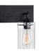 Regan 21 in. 3-Light Espresso Bronze Bathroom Vanity Light with Clear Glass Shad