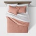 Threshold Washed Waffle Weave Comforter and Sham Set Warm Blush