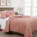 Threshold Washed Waffle Weave Comforter and Sham Set Warm Blush