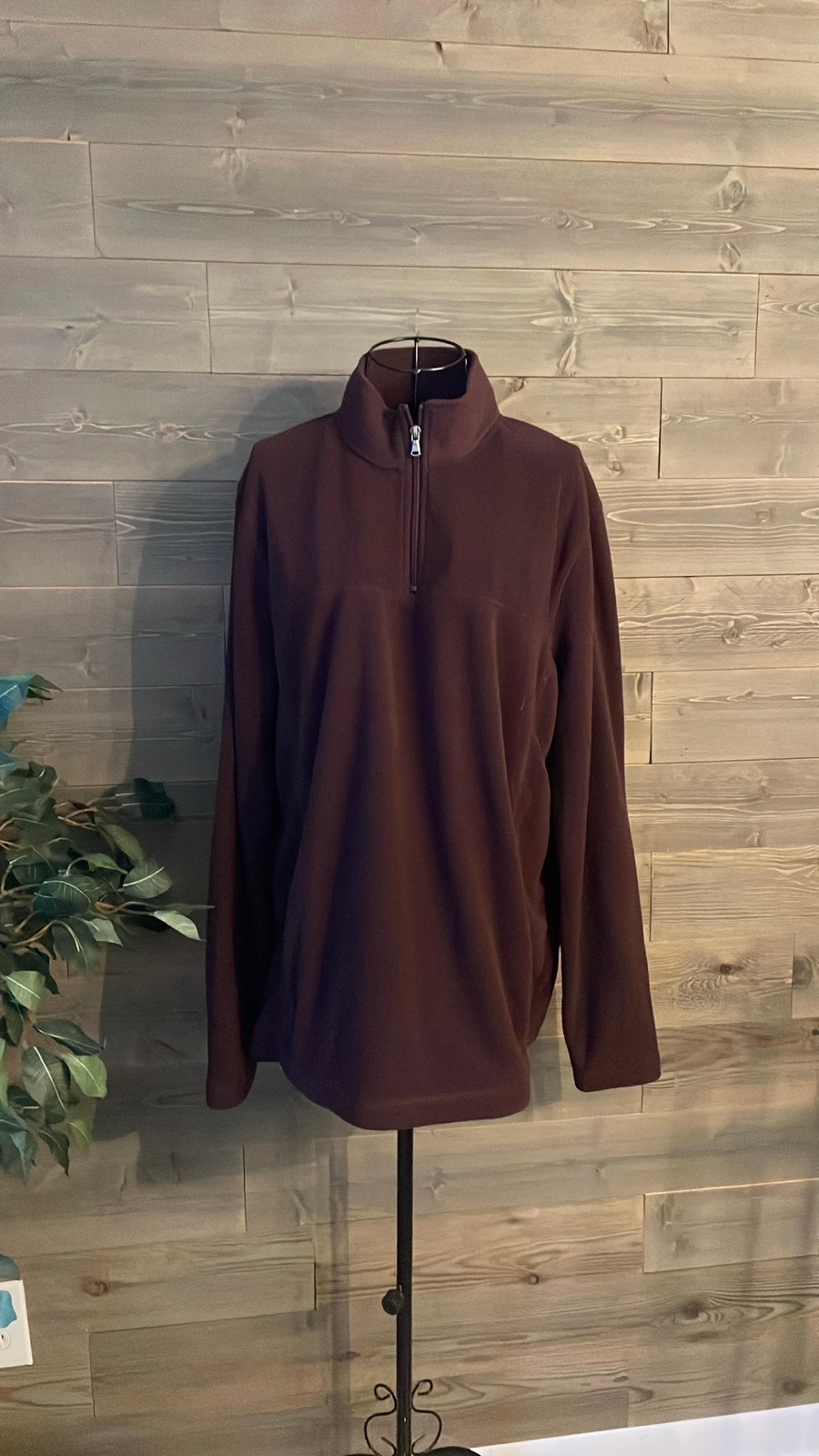 EUC men’s croft and barrow burgundy three-quarter zip up sweatshirt