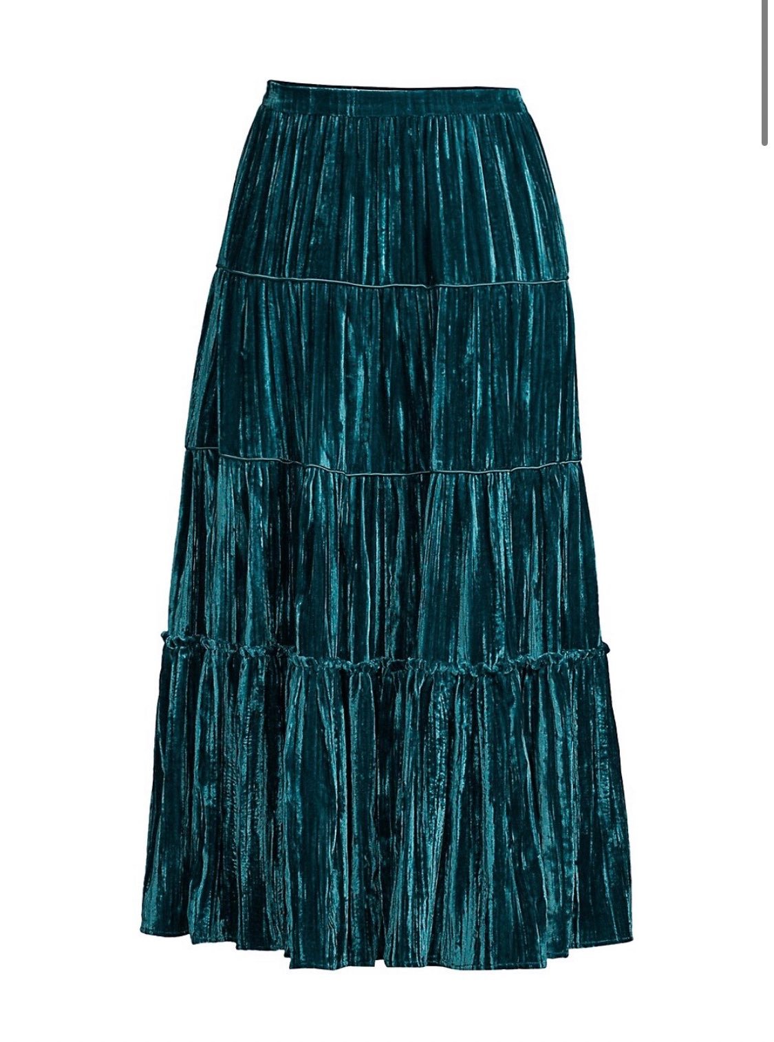 michael kors tiered velvet skirt