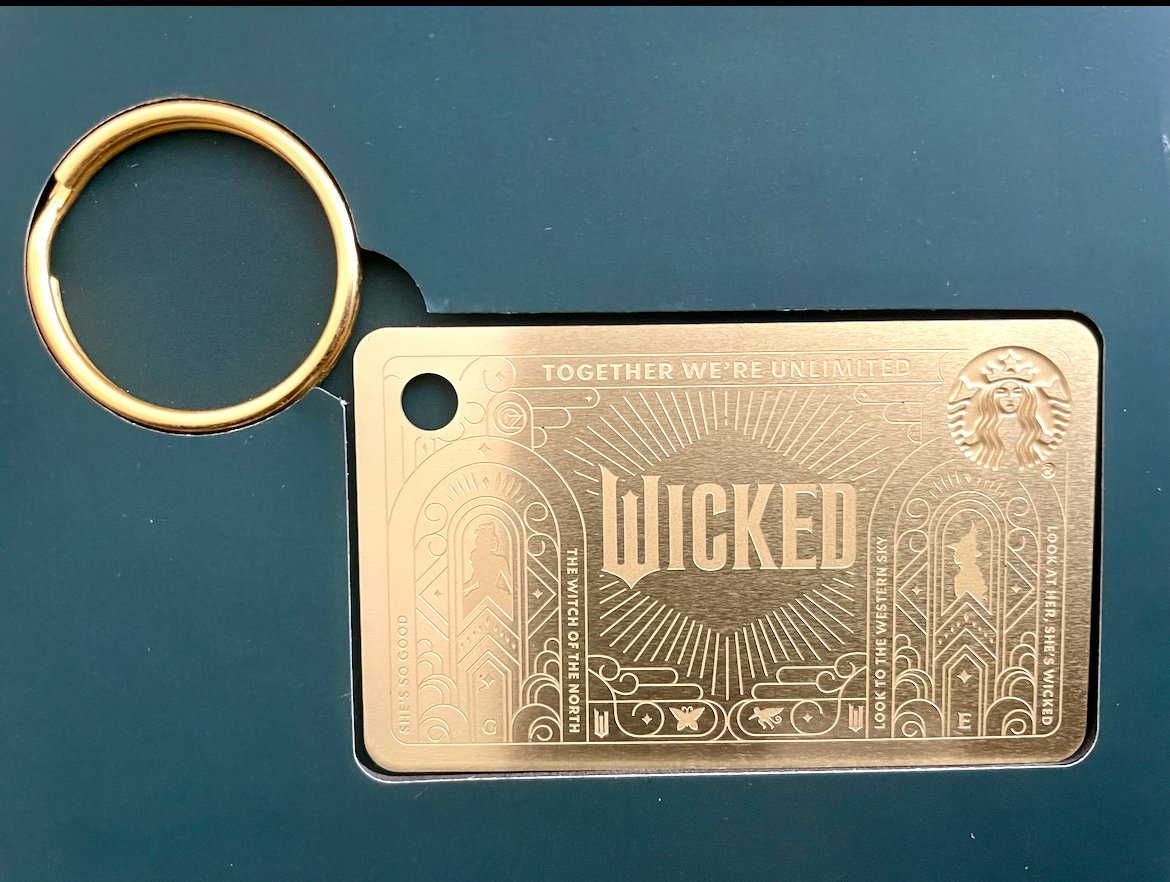 Starbucks Limited Edition Wicked Keychain/ Giftcard 0.00