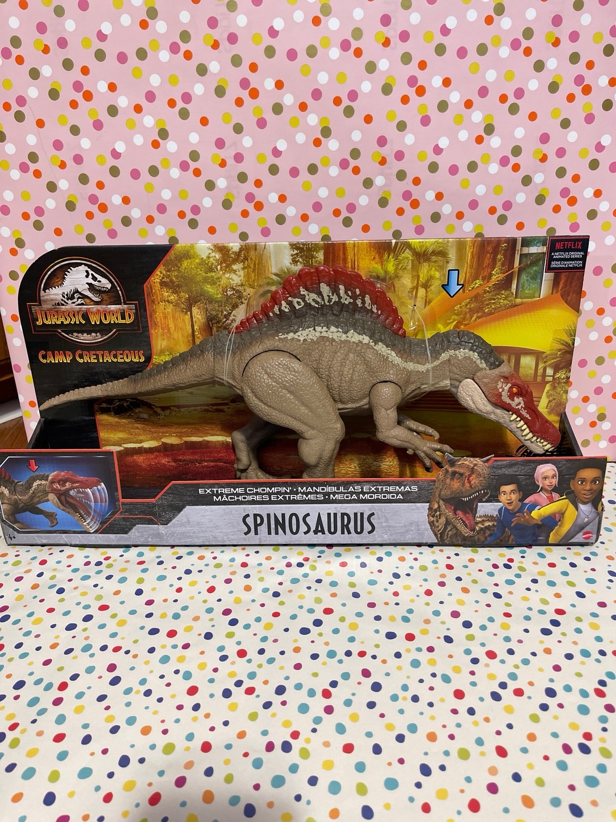 Mattel Jurassic World Park Camp Cretaceous Spinosaurus Extreme Chompin’