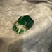 Vintage Green Stripe Lucite Ring 5.5