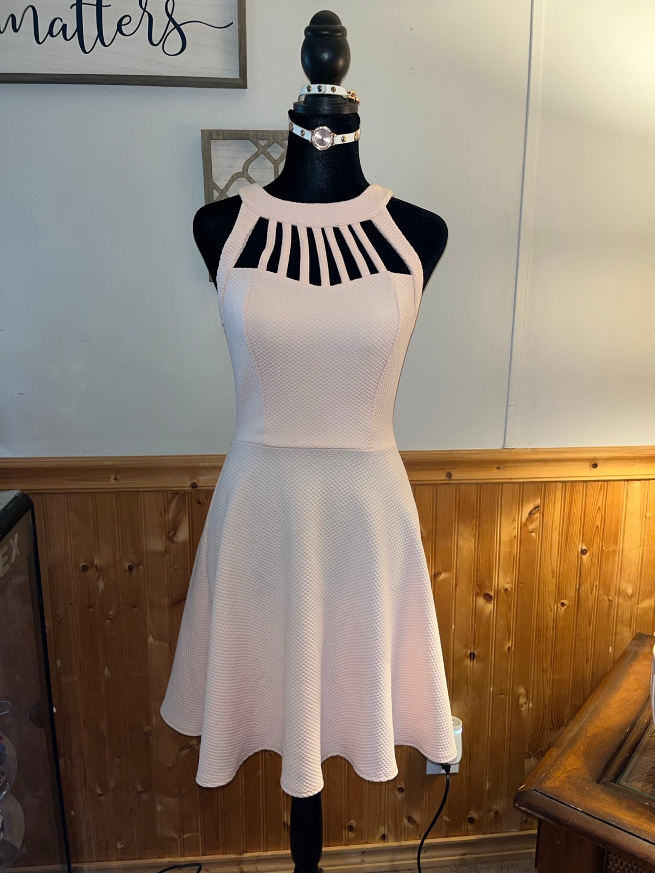 Light pink midi babydoll dress